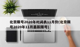 北京限号2020年时间表11月份(北京限号2020年11月最新限号)