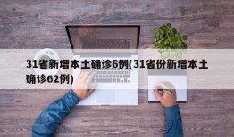 31省新增本土确诊6例(31省份新增本土确诊62例)