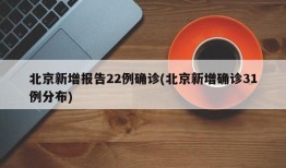 北京新增报告22例确诊(北京新增确诊31例分布)