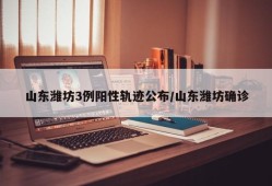 山东潍坊3例阳性轨迹公布/山东潍坊确诊