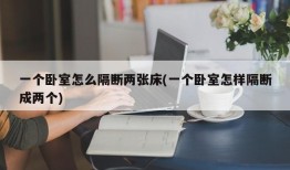 一个卧室怎么隔断两张床(一个卧室怎样隔断成两个)