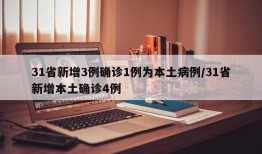 31省新增3例确诊1例为本土病例/31省新增本土确诊4例