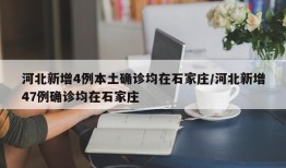 河北新增4例本土确诊均在石家庄/河北新增47例确诊均在石家庄