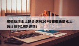 安徽新增本土确诊病例16例(安徽新增本土确诊病例16例详情)
