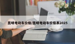 昆明电动车价格/昆明电动车价格表2025
