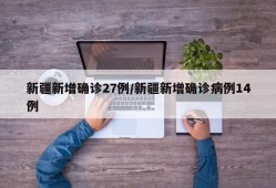 新疆新增确诊27例/新疆新增确诊病例14例