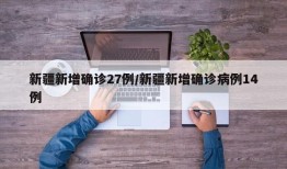 新疆新增确诊27例/新疆新增确诊病例14例