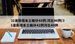31省新增本土确诊48例:河北46例/31省新增本土确诊42例河北40例