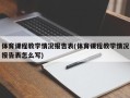 体育课程教学情况报告表(体育课程教学情况报告表怎么写)