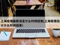 上海疫情最新消息什么时候结束(上海疫情估计什么时候结束)