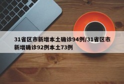 31省区市新增本土确诊94例/31省区市新增确诊92例本土73例