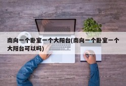 南向一个卧室一个大阳台(南向一个卧室一个大阳台可以吗)