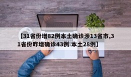 【31省份增82例本土确诊涉13省市,31省份昨增确诊43例 本土28例】