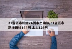 31省区市新增24例本土确诊/31省区市新增确诊144例 本土126例
