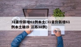 31省份新增61例本土(31省份新增61例本土确诊 江苏38例)