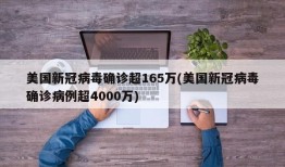 美国新冠病毒确诊超165万(美国新冠病毒确诊病例超4000万)