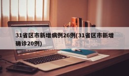 31省区市新增病例26例(31省区市新增确诊20例)