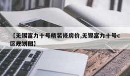 【无锡富力十号精装修房价,无锡富力十号c区规划图】